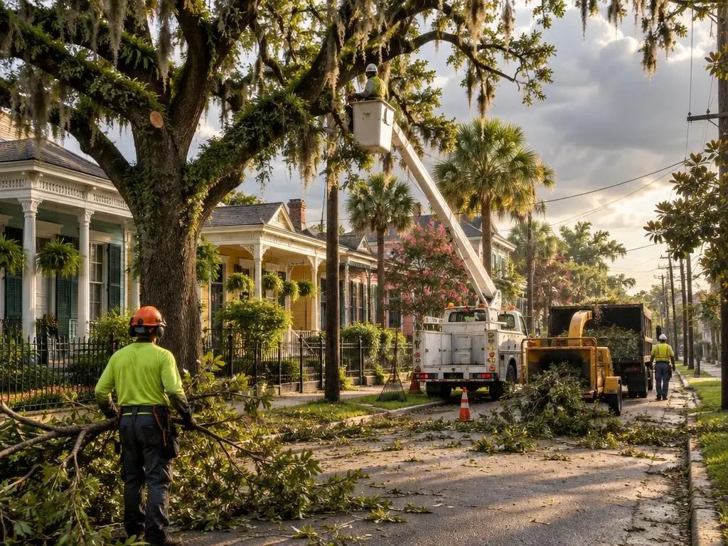 Hurricane Prep Pruning in New Orleans, LA